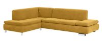 Modernes Ecksofa Terrence- Ottomane links Veloursstoff mais unter Wohnraum > Sofas & Couches > Ecksofas