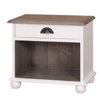 Nachttisch Paris in Landhausoptik - Eichenplatte shabby chic - antik look unter Schlafraum > Nachttische