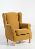 Ohrenbackensessel Lorris Veloursstoff mais unter Wohnraum > Sessel & Hocker > Ohrensessel, Lesesessel