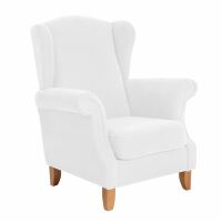 Ohrenbackensessel Verita Veloursstoff creme unter Wohnraum > Sessel & Hocker > Ohrensessel, Lesesessel