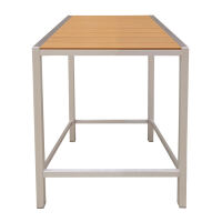 Quadratischer Bartisch Wetterfest 80 x 80 cm Teak