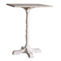 Quadratischer Stehtisch-Bartisch Massivholz shabby chic - antik look