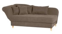 Recamiere Selma- mit Armteil links- klappbar Veloursstoff sahara unter Wohnraum > Sofas & Couches