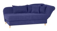 Recamiere Selma- mit Armteil rechts klappbar Veloursstoff blau unter Wohnraum > Sofas & Couches