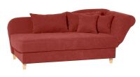 Recamiere Selma- mit Armteil rechts klappbar Veloursstoff terracotta unter Wohnraum > Sofas & Couches