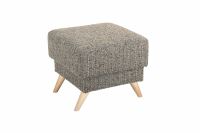 Retro Hocker Jerry grober Strukturstoff (Boucle) beige