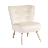 Retro Sessel Neele Samtvelours creme