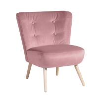 Retro Sessel Neele Samtvelours rose