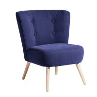 Retro Sessel Neele Veloursstoff blau unter Wohnraum > Sessel & Hocker > Cocktailsessel, moderne Sessel