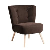 Retro Sessel Neele Veloursstoff braun