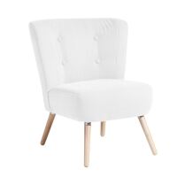 Retro Sessel Neele Veloursstoff creme