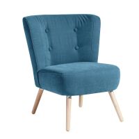 Retro Sessel Neele Veloursstoff petrol