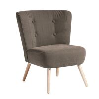 Retro Sessel Neele Veloursstoff sahara