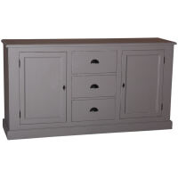 Romantisches Buffet drei Schubladen - Eichenplatte shabby chic