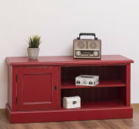 Rotes TV Lowboard Shabby Chic