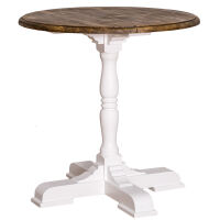 Runder Bistrotisch Massivholz shabby chic - antik look