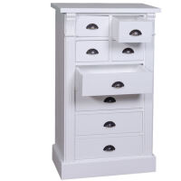 Schmale Apothekerkommode Salzburg mit Landhausoptik shabby chic - antik look