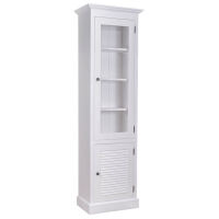 Schmaler Vitrinenschrank Kiel im Landhausstil shabby chic - antik look