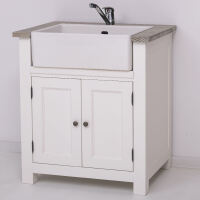 Schmales Kchenmodul Splbeckenaussparung im Landhausstil shabby chic - antik look