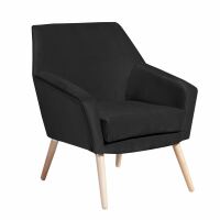 Sessel Alegro Samtvelour schwarz