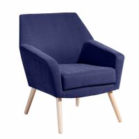 Sessel Alegro Veloursstoff blau