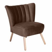 Sessel Alessandro Samtvelours braun unter Wohnraum > Sessel & Hocker