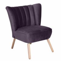 Sessel Alessandro Samtvelours purple