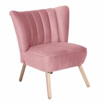 Sessel Alessandro Samtvelours rose unter Wohnraum > Sessel & Hocker