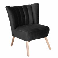 Sessel Alessandro Samtvelours schwarz