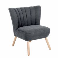 Sessel Alessandro Velourstoff anthrazit unter Wohnraum > Sessel & Hocker