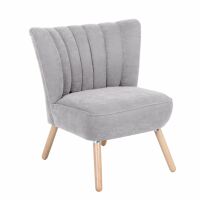 Sessel Alessandro Velourstoff silber unter Wohnraum > Sessel & Hocker