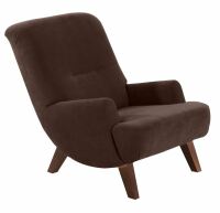 Sessel Brandford braun Veloursstoff