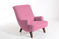 Sessel Brandford pink Flachgewebe (Filzoptik)