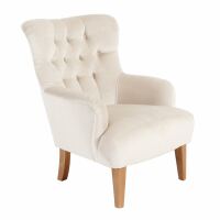 Sessel Brandon Samtvelours creme