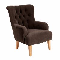 Sessel Brandon Veloursstoff braun