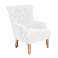 Sessel Brandon Veloursstoff creme