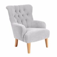 Sessel Brandon Veloursstoff silber