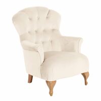 Sessel Camilla Samtvelours creme