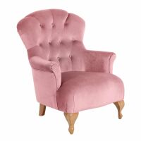 Sessel Camilla Samtvelours rose unter Wohnraum > Sessel & Hocker > Ohrensessel, Lesesessel