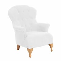 Sessel Camilla Veloursstoff creme