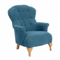 Sessel Camilla Veloursstoff petrol