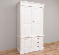 Shabby Chic Landhaus-Kleiderschrank weiss