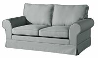 Sofa Hillary (2-Sitzer)- inkl- Zierkissen Flachgewebe (Leinenoptik) grau unter Wohnraum > Sofas & Couches > Einzelsofas