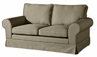 Sofa Hillary (2-Sitzer)- inkl- Zierkissen Flachgewebe (Leinenoptik) sahara unter Wohnraum > Sofas & Couches > Einzelsofas