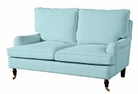 Sofa Passion- 2-Sitzer Flachgewebe (Leinenoptik) aqua