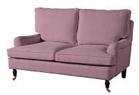 Sofa Passion- 2-Sitzer Flachgewebe (Leinenoptik) aubergine