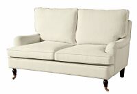 Sofa Passion- 2-Sitzer Flachgewebe (Leinenoptik) creme