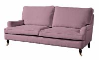 Sofa Passion- 3-Sitzer (2-geteilt) Flachgewebe (Leinenoptik) aubergine