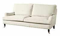 Sofa Passion- 3-Sitzer (2-geteilt) Flachgewebe (Leinenoptik) creme