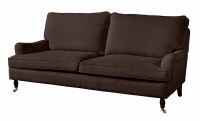Sofa Passion- 3-Sitzer (2-geteilt) Flachgewebe (Leinenoptik) schoko